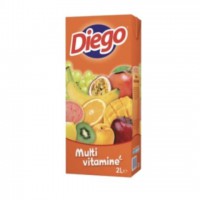 4 packs de 6 briques Diego Multivitaminé 2L - 24 briques 2L